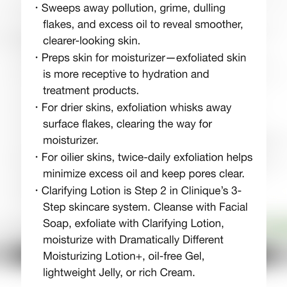 NEW Clinique Clarifying Lotion 3 Twice a Day Exfoliator - Picture 2 of 6